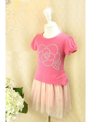 AH002*PINK LACE DRESS (CLEARANCE)